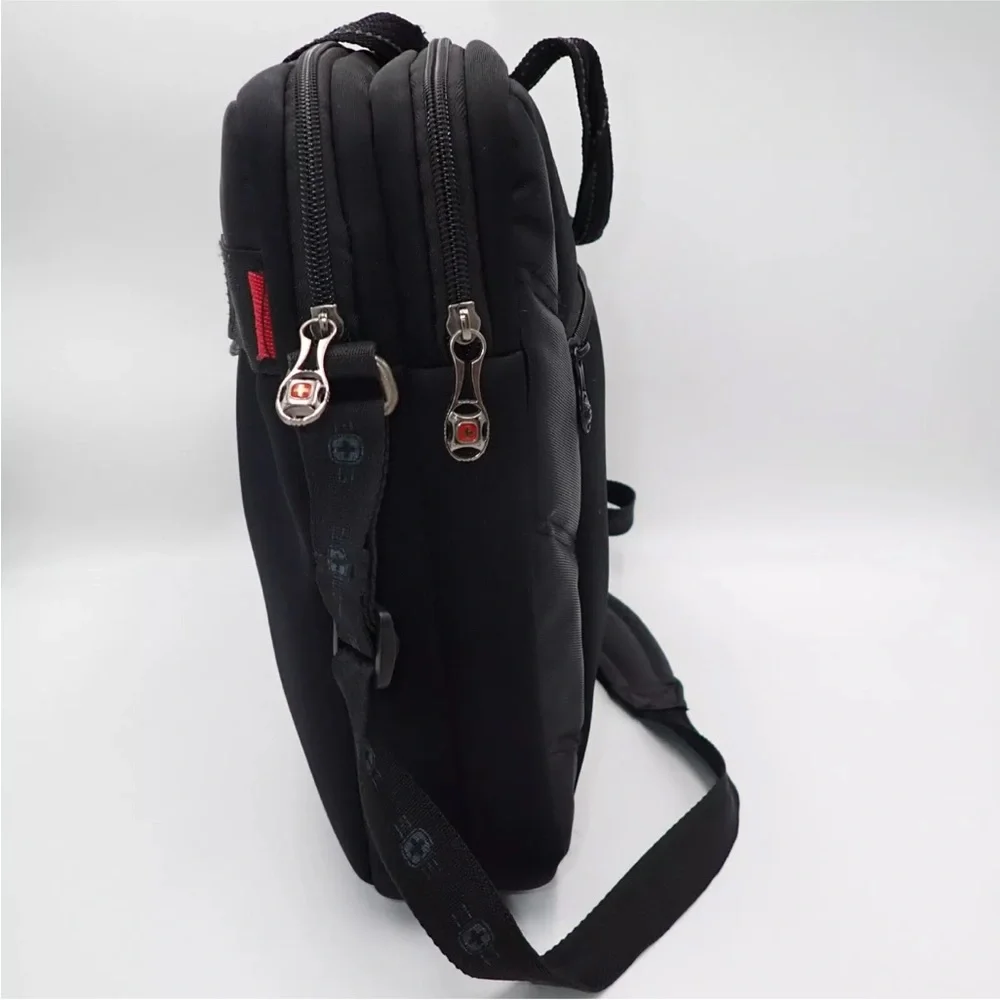 Swiss Gear Wenger Laptop Tablet Case Padded Black Shoulder Strap Crossbody